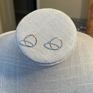 NIP Colour Designs Handmade Recycled Sterling Silver Stud Hoop